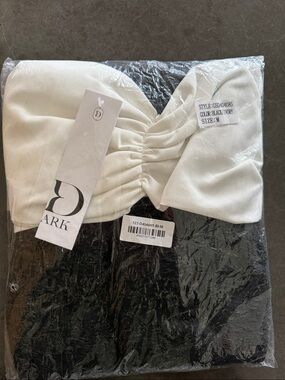 D.ARK Black Ivory Bow Dress Size M NWT Style GSD0404085